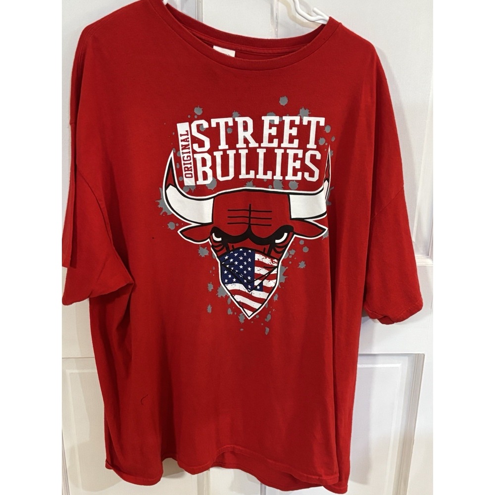vintage Chicago Bulls T-shirt Red Original Street Bullies 3XL
